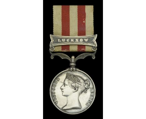 The Indian Mutiny Medal awarded to Second Lieutenant William Stirling, second in command of the Royal Marines Light Infantry 