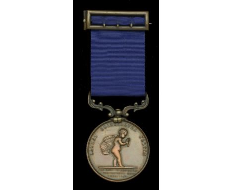 Royal Humane Society, small bronze medal (successful) (Peter John Sargeant. 24th June 1952.) with integral bronze riband buck
