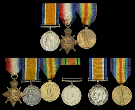 Three: Private W. E. Lamb, Nottinghamshire and Derbyshire Regiment 1914-15 Star (2190 Pte. W. E. Lamb. Notts; & Derby: R.); B