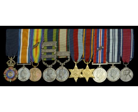 The mounted group of ten miniature dress medals worn by Major-General R. G. Ekin, Indian Army  The Most Eminent Order of the 