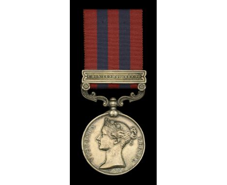 India General Service 1854-95, 1 clasp, Chin-Lushai 1889-90 (2027 Pte. P. O’Brien 1st. Bn. Ches. R.) minor official correctio