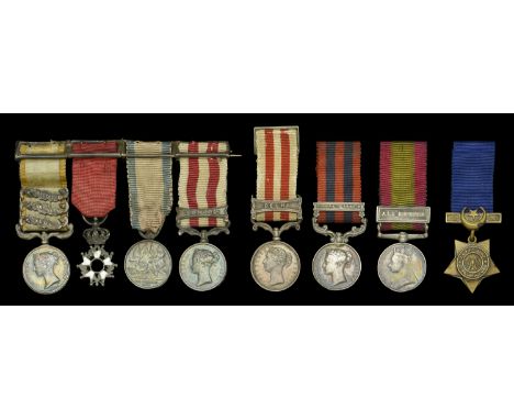 An unattributed mounted group of four miniature dress medals Crimea 1854-56, 3 clasps, Alma, Inkermann, Sebastopol; France, S