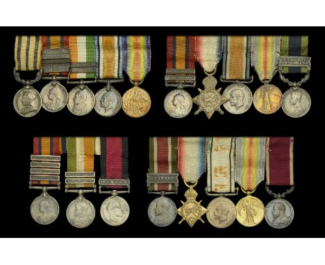 An unattributed mounted group of five miniature dress medals British South Africa Company Medal 1890-97, reverse Matabeleland