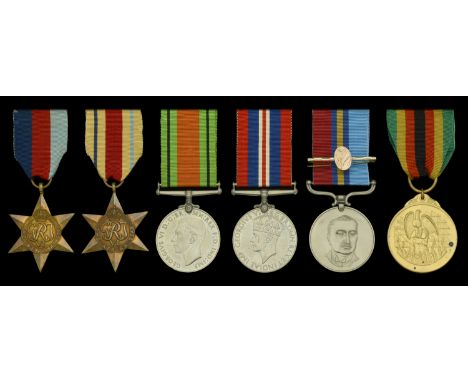 Family Group:  Four: Attributed to S. M. Sher, Rhodesia Regiment 1939-45 Star; Africa Star; Defence and War Medals 1939-45, u