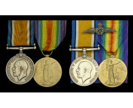 Pair: Private First Class W. I. Rodger, Royal Air Force British War and Victory Medals (68748 Pte. 1. W. T. [sic] Rodger. R.A