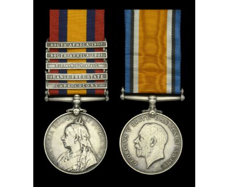 Pair: Sergeant J. H. Northwood, 225th (Kootenay) Battalion, Canadian Infantry, late Imperial Yeomanry  Queen’s South Africa 1