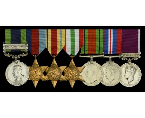 Seven: Sergeant S. Lamport, Royal Artillery  India General Service 1908-35, 1 clasp, North West Frontier 1930-31 (1422663 Bmb