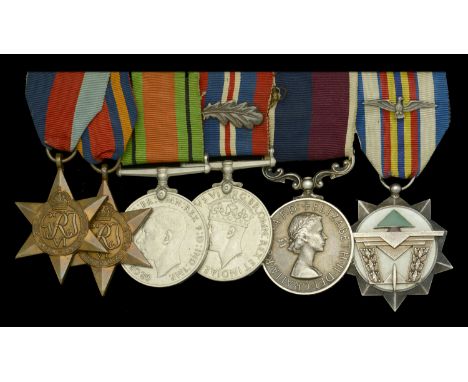 Six: Chief Technician A. W. Stewart, Royal Air Force, who was Mentioned in Despatches  1939-45 Star; Burma Star; Defence and 