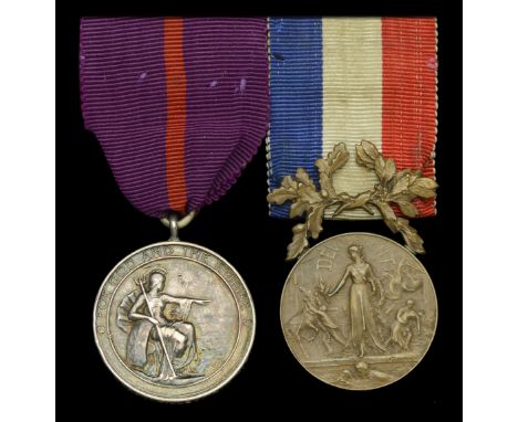 A Great War Medal of the Order of the British Empire pair awarded to Leading Mechanic H. Tilley Royal Naval Air Service  Meda