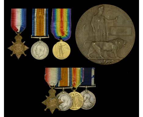 Family group:  Three: Stoker First Class D. Burrows, Royal Navy, who was killed in action whilst serving with H.M.S. Amethyst