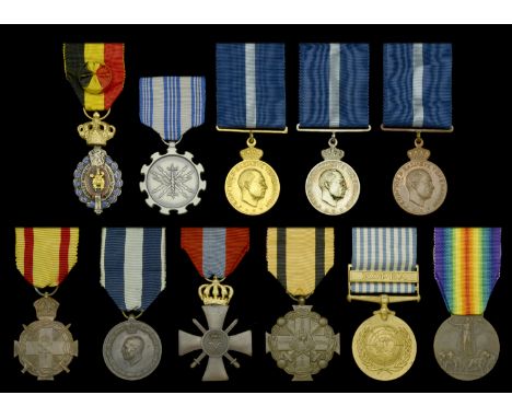 Greece, Kingdom, Medal of Military Merit 1916-17, bronze; Distinguished Conduct Medal 1940, bronze; War Cross 1940, First Cla