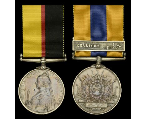 Pair: Private H. Allen, Royal Warwickshire Regiment  Queen’s Sudan 1896-98 (6142 P’te H. Allen. 1/R. War: R.); Khedive’s Suda