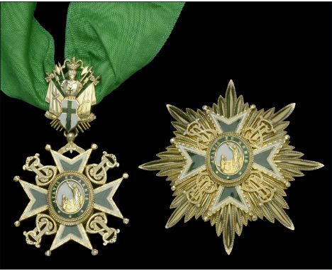 International, Military & Hospitaller Order of St. Lazarus of Jerusalem, Knight of Grace set of insignia, comprising neck bad