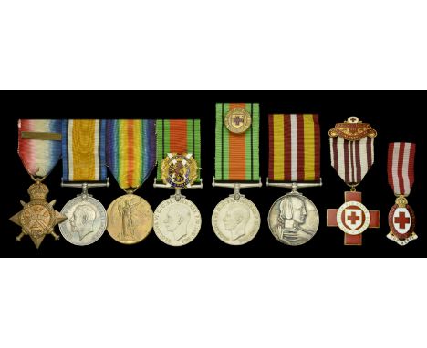 Family Group:  Four: Major A. Blaikie, 14th (County of London) Battalion, London Regiment (London Scottish), who sustained a 