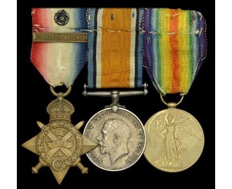 Three: Driver S. Cole, Royal Field Artillery  1914 Star, with clasp (39804 Dvr: S. Cole. R.F.A.); British War and Victory Med