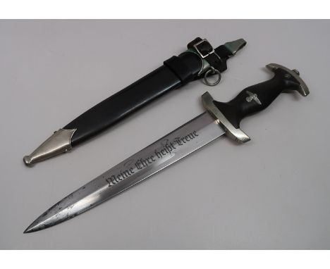 EARLY SS DAGGER WITH HANGERA superb SS dagger, one of the earliest of RZM production and marked "120/34" (possibly by Pack), 