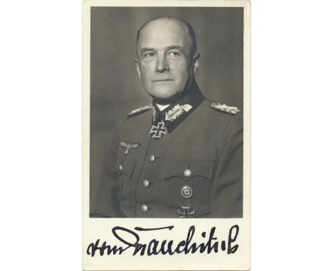 WALTHER VON BRAUTCHISCH(1881 - 1948) German field marshal and commander in chief who formally led the campaigns against Greec