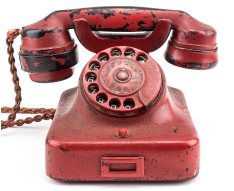 ADOLF HITLER'S PERSONAL PRESENTATION TELEPHONE, RECOVERED FROM THE FUHRERBUNKER ADOLF HITLER'S PERSONAL TELEPHONE, presented 