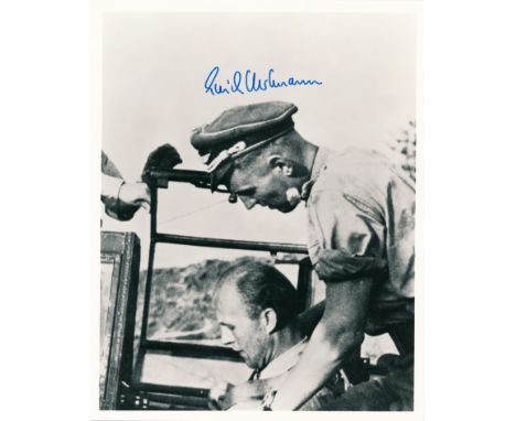 ALLIED AND AXIS AIRMENLot of four signed photographs, all post-war, includes: ERICH HARTMANN 8" x 10" b/w as he is strapped i