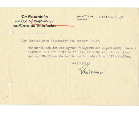 OTTO MEISSNER(1880 - 1953) Nazi Nuremburg defendant who served as Reichsminister and Minister of the Presidential Chancellory