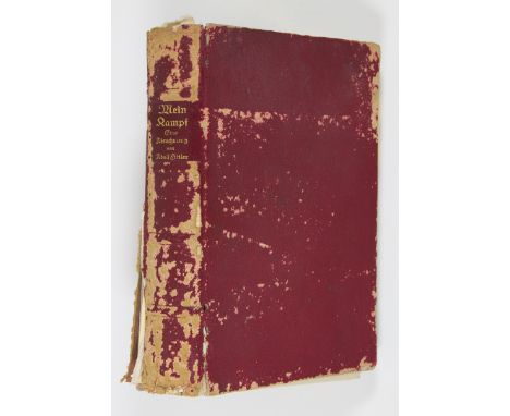 ADOLF HITLER'S COPY OF "MEIN KAMPF", CAPTURED BY AN AMERICAN OFFICER AT THE BERGHOFA most important relic epitomizing the ris