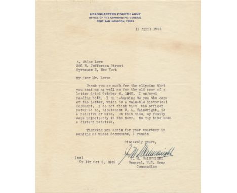 JONATHAN M. WAINWRIGHT(1883 - 1953) "Skinny", American general who defended Bataan and Coregidor after MacArthur's withdrawal