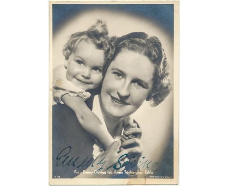 EMMY GORING(1893 – 1973) German actress and the second wife of Luftwaffe chief Hermann Göring. She also served as Adolf Hitle