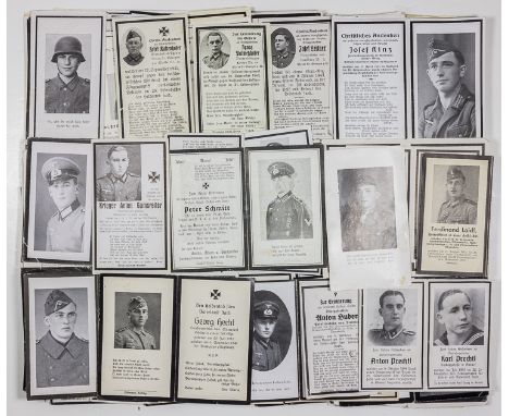 GERMAN ARMY "DEATH CARDS" - 500 PCS."Sterbebild", or "death cards", are printed memorial cards issued upon the death of Germa