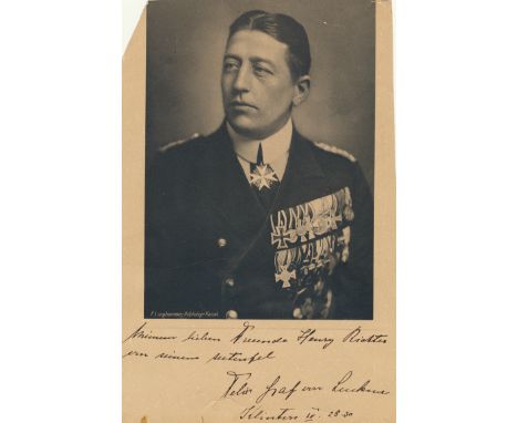FELIX VON LUCKNER(1881-1966) German nobleman, naval officer, author, and sailor who earned the epithet "the Sea Devil" for hi