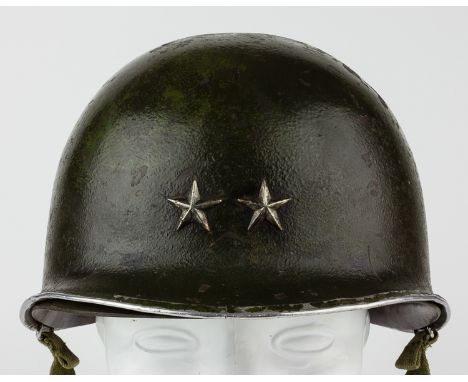 THE TWO-STAR GENERAL'S HELMET OF GEN. WILLIAM H. H. MORRIS, JR., WORN WHEN HE RELIEVED BASTOGNEA special find, the mid-war Am