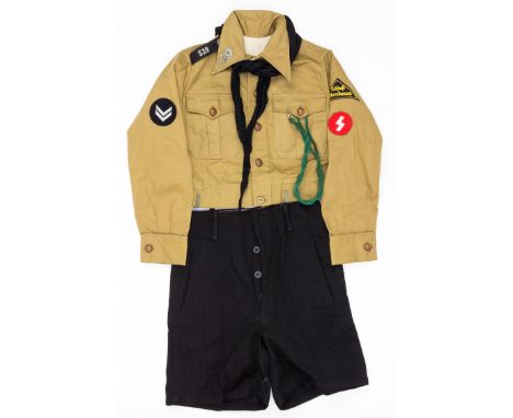 DEUTSCHES JUNGVOLK UNIFORMMint condition jacket, pants and neckerchief issued to a member of the Deutsches Jungvolk. Includes