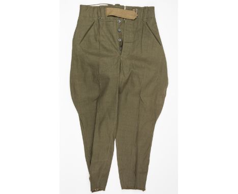 AFRIKA KORPS DAK M1940 OFFICER'S FIELD TROUSERSGerman Army Afrika Korps DAK M1940 tropical officer's field trousers, olive br