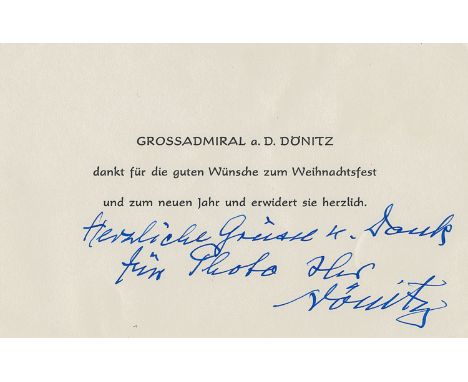 KARL DONITZ(1891 - 1980) German admiral who headed the U-Boat arm of the German Navy, later succeeded Hitler as Fuehrer after