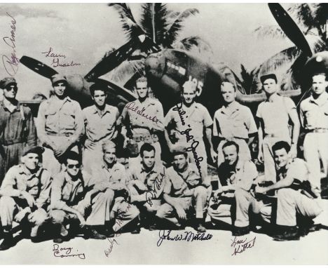 "THE YAMAMOTO MISSION"Scarce S.P. 10" x 8" b/w, shows 15 of the 16 P-38 pilots who participated in the April 18, 1943 mission