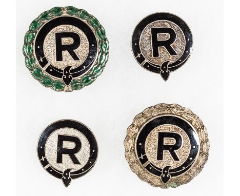 GERMAN OF THOROUGHBRED HORSE BREEDERS AND TRIALS ORGANIZATION PINSLot of four badges issued by the "Reichsverband für Zucht u