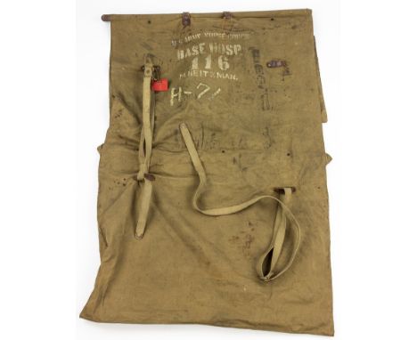 ARMY NURSE CORPS NURSE'S GARMENT BAGGreen garment bag issued to a member of the U.S. Army Nurse Corps, 28" x 40" overall, gre