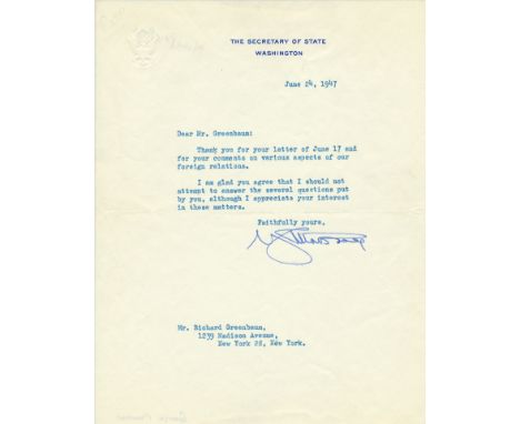GEORGE C. MARSHALL(1880-1959)  American general and statesman, Roosevelt's Army Chief of Staff during World War II and author