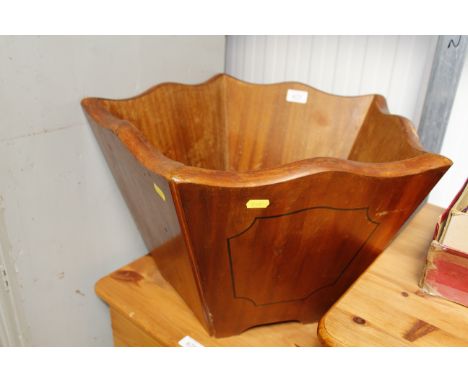 A wooden planter