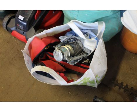 A quantity of floatation jackets, gloves, small lantern with swing handle etc. 