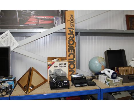 A Boots 2400 RF projector and screen 