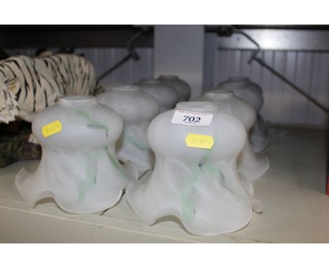 Eight glass light shades