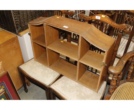 An oak wall shelf