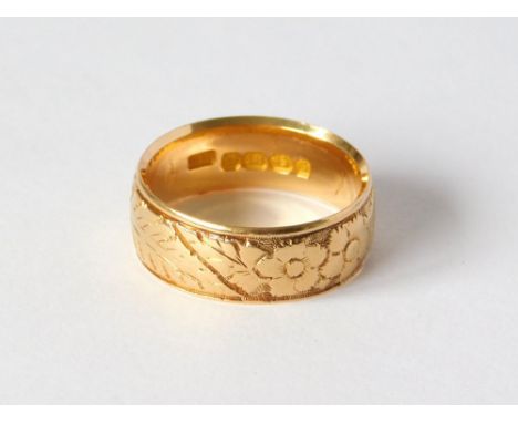 WEDDING BAND. A Victorian 18ct. gold wedding band. Birmingham 1892. Size R. Approx. 8.5g.  Please note that all items in this