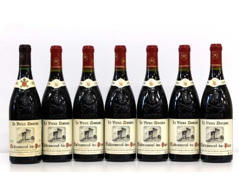 7 Bottles Mixed Vintage Lot Chateauneuf du Pape ‘Le Vieux Donjon’ 7 Bottles Mixed Vintage Lot Chateauneuf du Pape ‘Le Vieux D