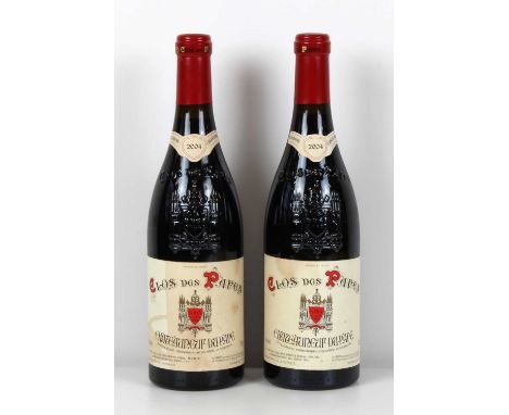 2 Bottles Chateauneuf du Pape Paul Avril ‘Clos des Papes’ Vintage 2004 2 Bottles Chateauneuf du Pape Paul Avril ‘Clos des Pap