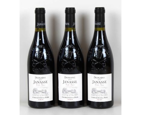 3 Bottles Chateauneuf du Pape Domaine de La Janasse Vieilles Vignes Vintage 2009 3 Bottles Chateauneuf du Pape Domaine de La 