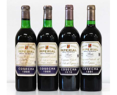4 Bottles Mixed Vintage Lot CVNE Rioja ‘Imperial’ Gran Reserva 4 Bottles Mixed Vintage Lot CVNE Rioja ‘Imperial’ Gran Reserva