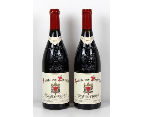 2 Bottles Chateauneuf du Pape Paul Avril ‘Clos des Papes’ Vintage 2007 2 Bottles Chateauneuf du Pape Paul Avril ‘Clos des Pap