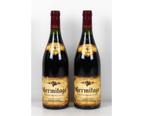 2 Bottles Hermitage Domaine Bernard Faurie Vintage 1997 2 Bottles Hermitage Domaine Bernard Faurie Vintage 1997