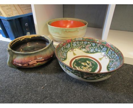 Four ceramic bowls including Oriental examples, Carlton dripware, etc (some a/f) 